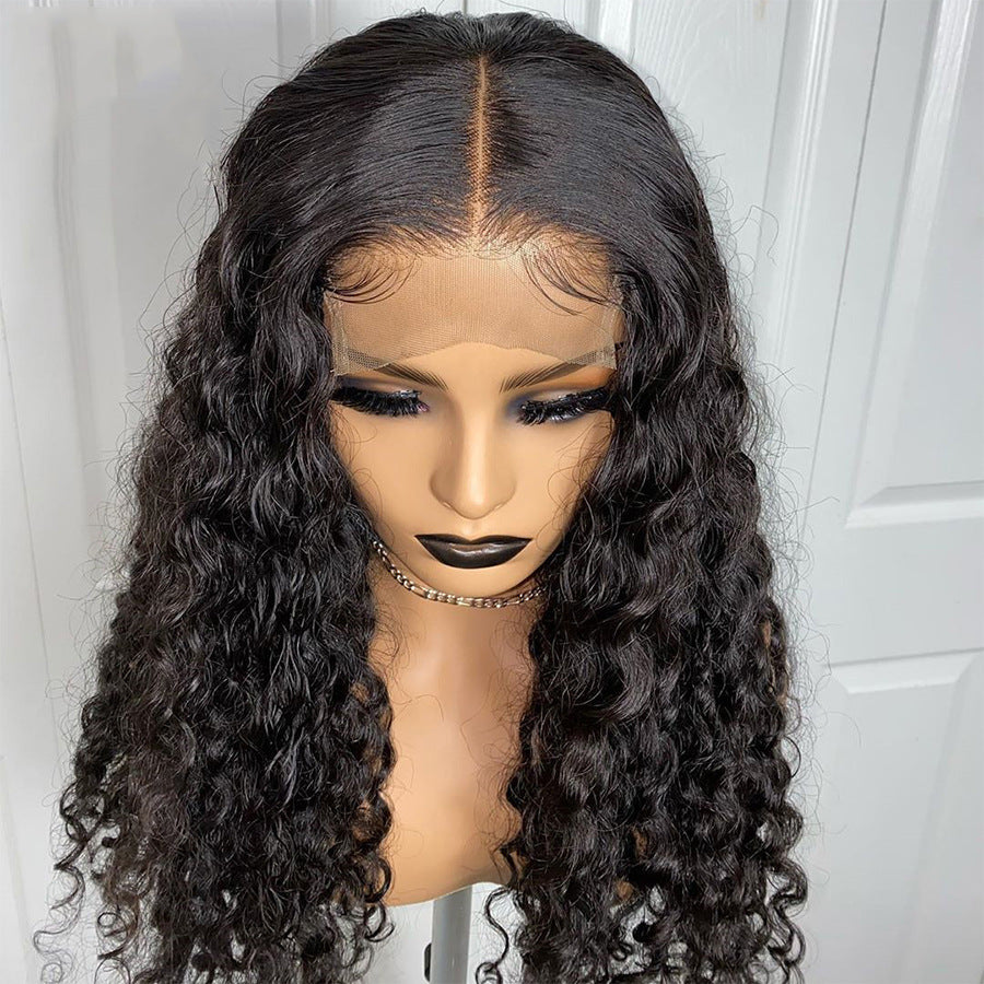 Small Curly Human Hair Wig - T-Part Lace Front with Tight Spiral Curls
